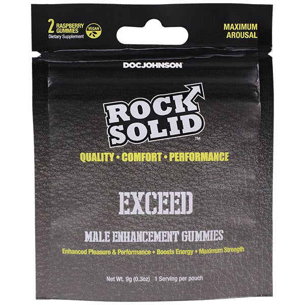 "Rock Solid Exceed Gummies 12 Pack Display 2 Per Pack - Raspberry DJ3702-55-BX"