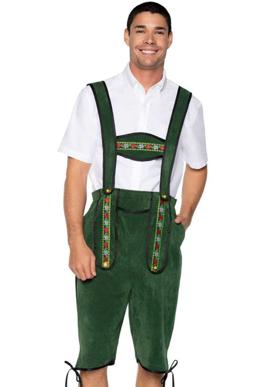 Men's Beerfest Lederhosen Oktoberfest Costume -  X-Large - Green