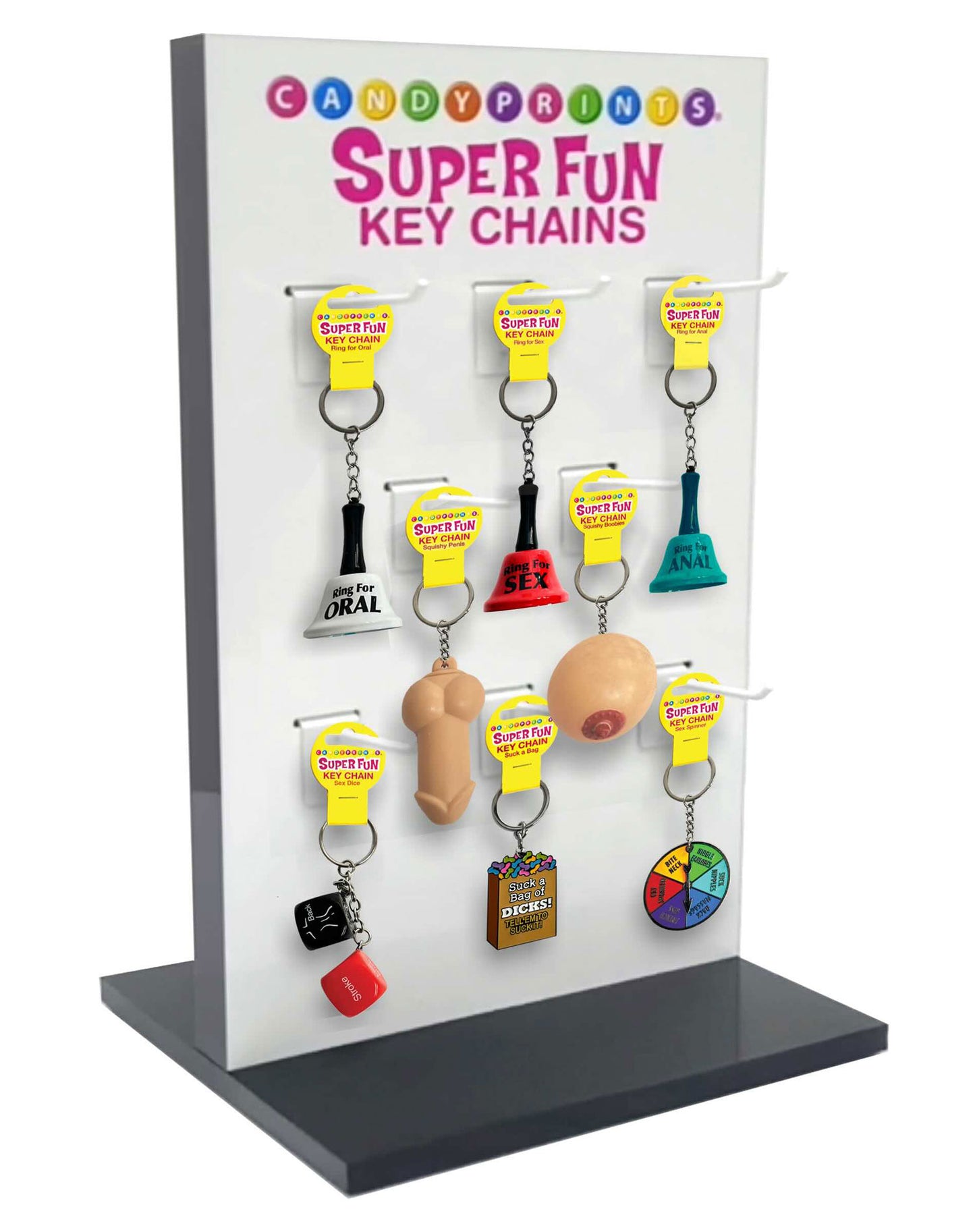 Retail Display Spinner -Super Fun Penis Keychains  and Romance Games LG-D001