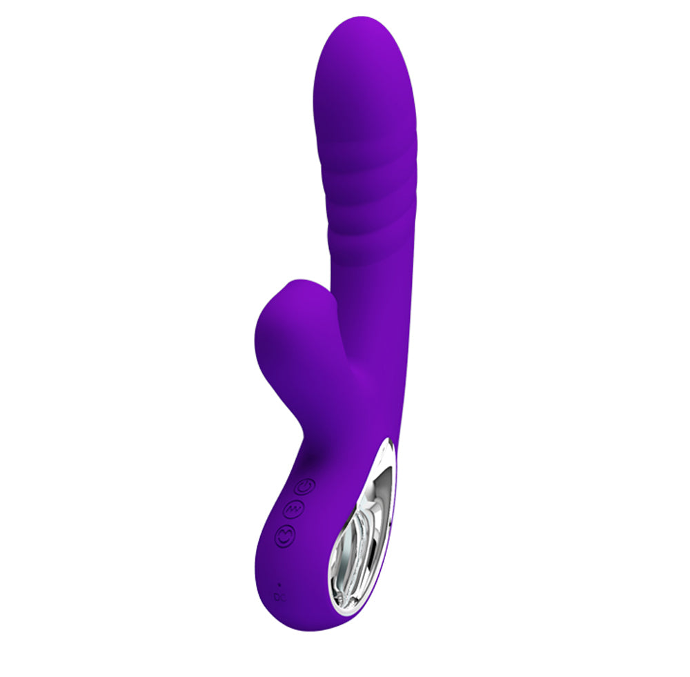 Pretty Love Jersey Sucking and Vibrating Rabbit -  Purple BI-014833