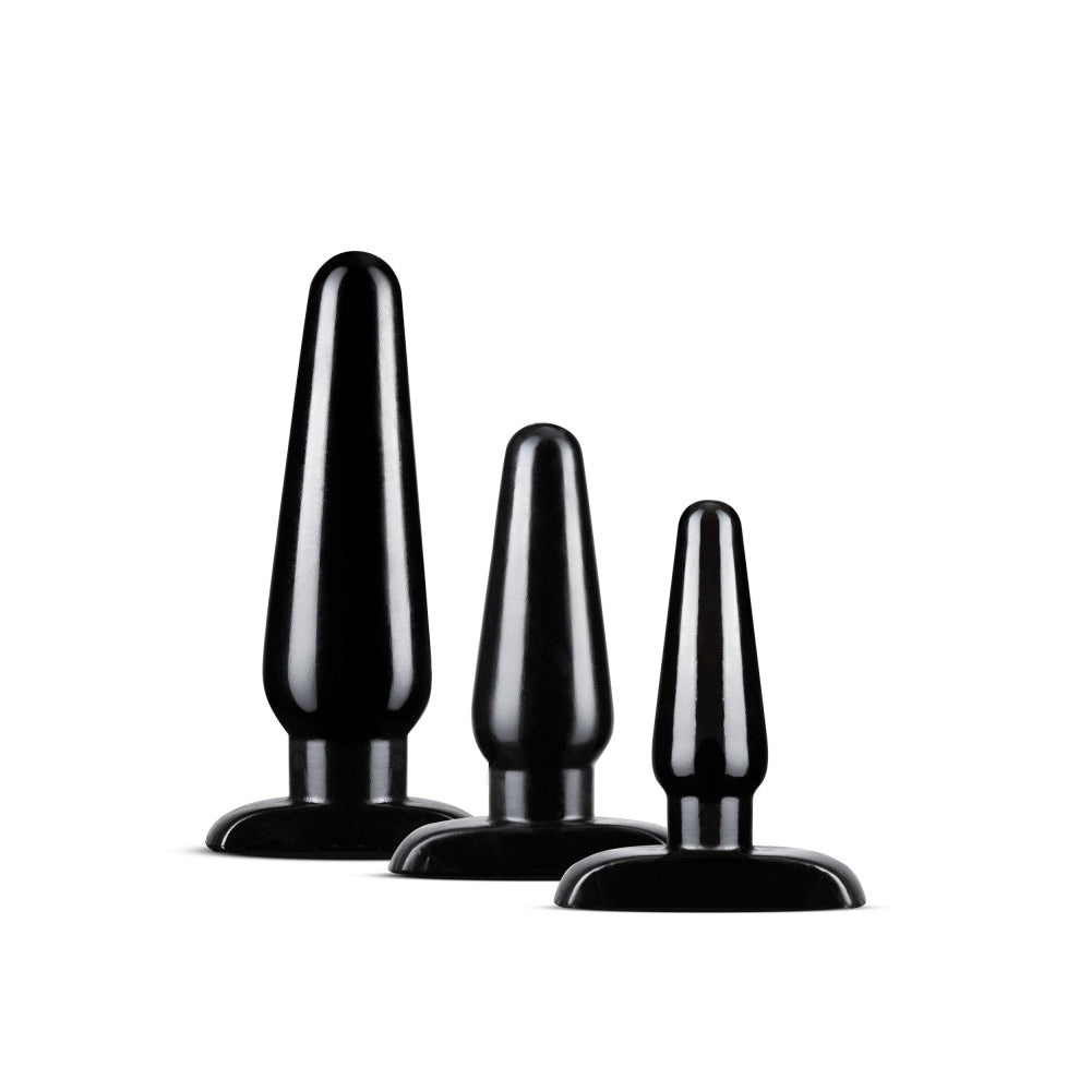 Anal Adventures - Basic Plug Kit - Black BL-386915