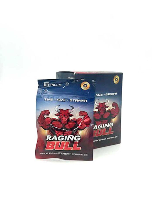 "Raging Bull Male Enhancement - 6 Ct Pills Per Sleeve - 24 Sleeve - Display CG-RBB2"