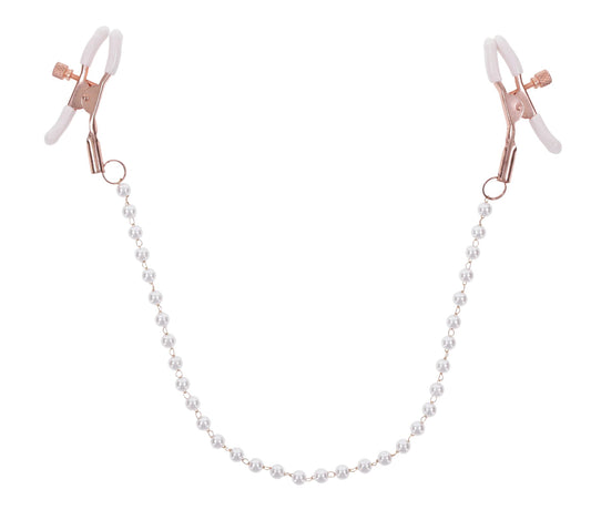 Peaches N Creame Pearl Nipple Clamps - Pink SS09964