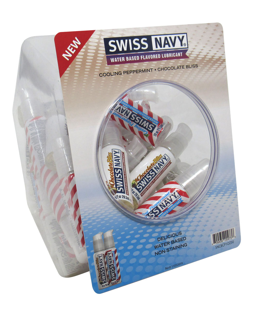 Swiss Navy Chocolate and Peppermint 1oz 50pc Fishbowl MD-SNCBCP1O50