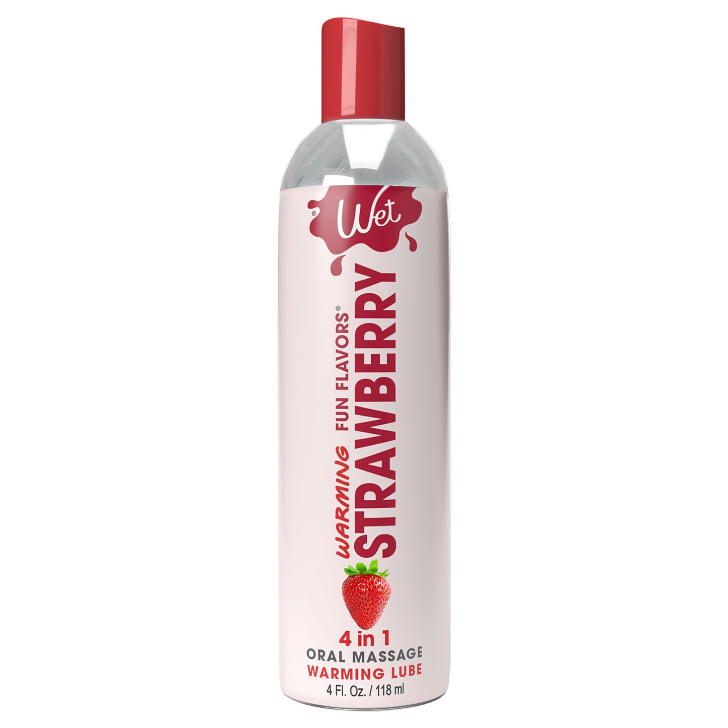 Wet Warming Fun Flavors - Strawberry - 4 in 1 Lubricant 4 Oz WT20424