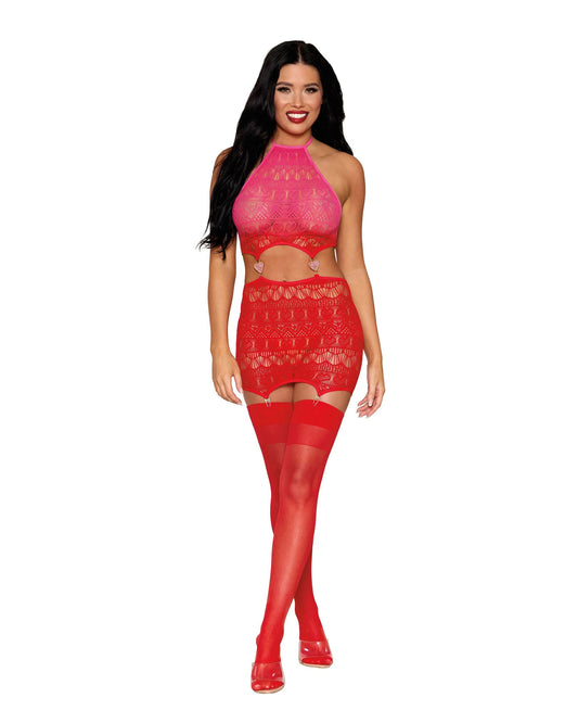 Garter Slip Dmnd - One Size - Red DG-13523PNSTAOS