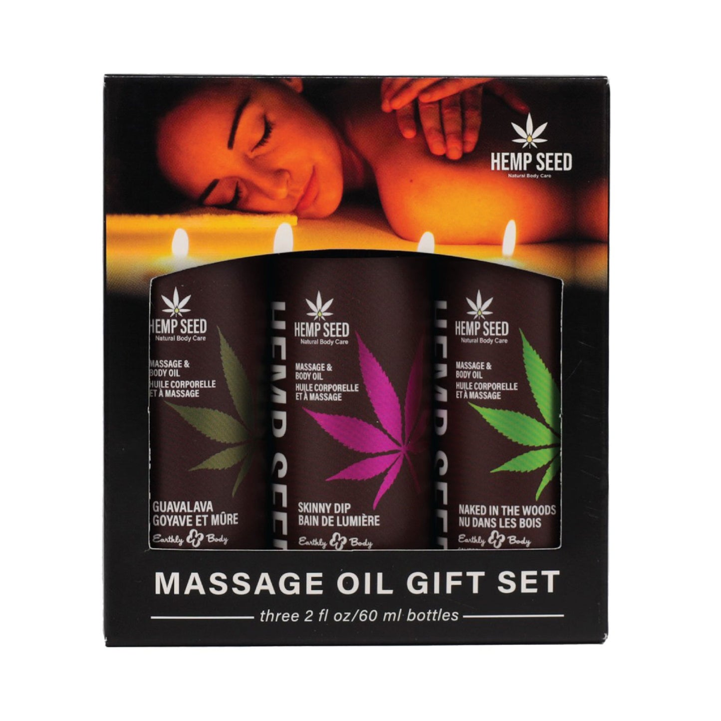 Hemp Seed Massage Oil Holiday Gift Set EB-MASGH224